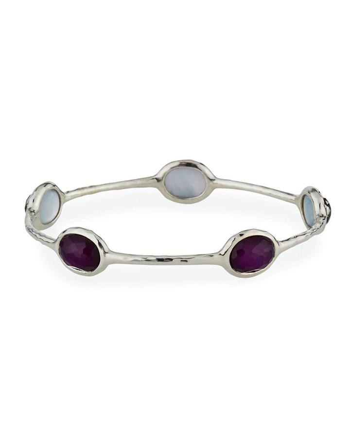 Wonderland 5-stone Bangle In Beet