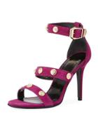 Heeled Suede Sandal With