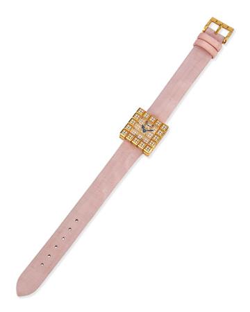 Ice Cube 18k Diamond Pave Watch,