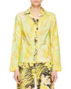 Cetara Floral-print Poplin Top