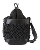 Macrame Leather Bucket Bag
