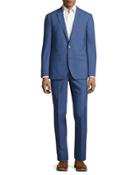 Slim-fit Two-button Two-piece Suit, Bright Blue