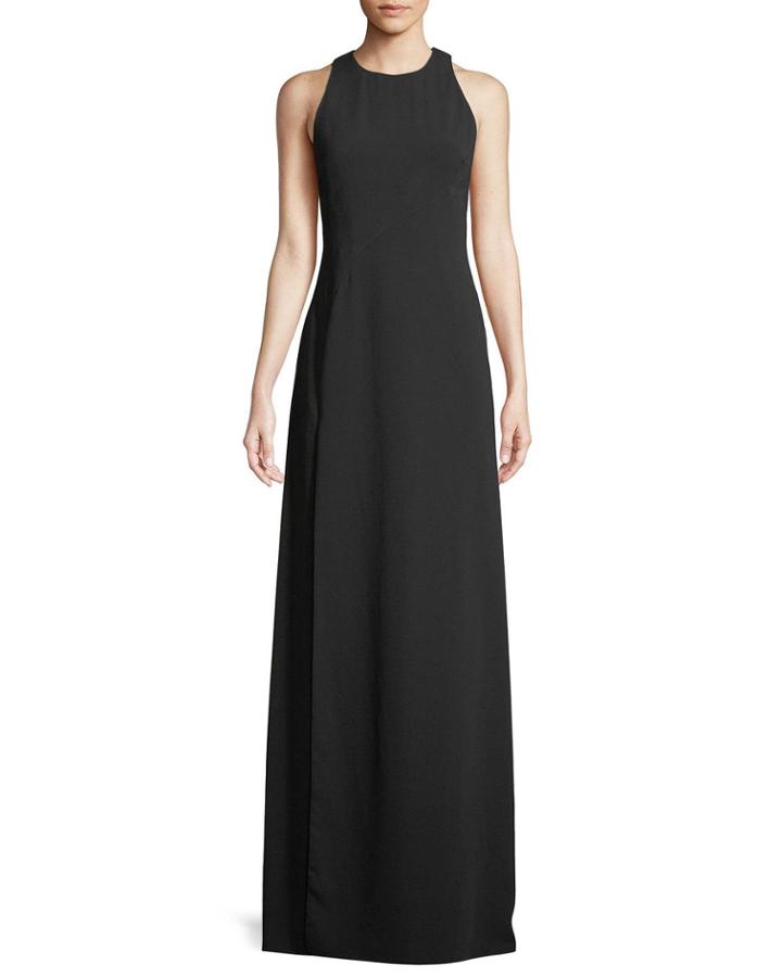 Wren Sleeveless Back-cascade Gown