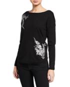 Foiled Floral-print