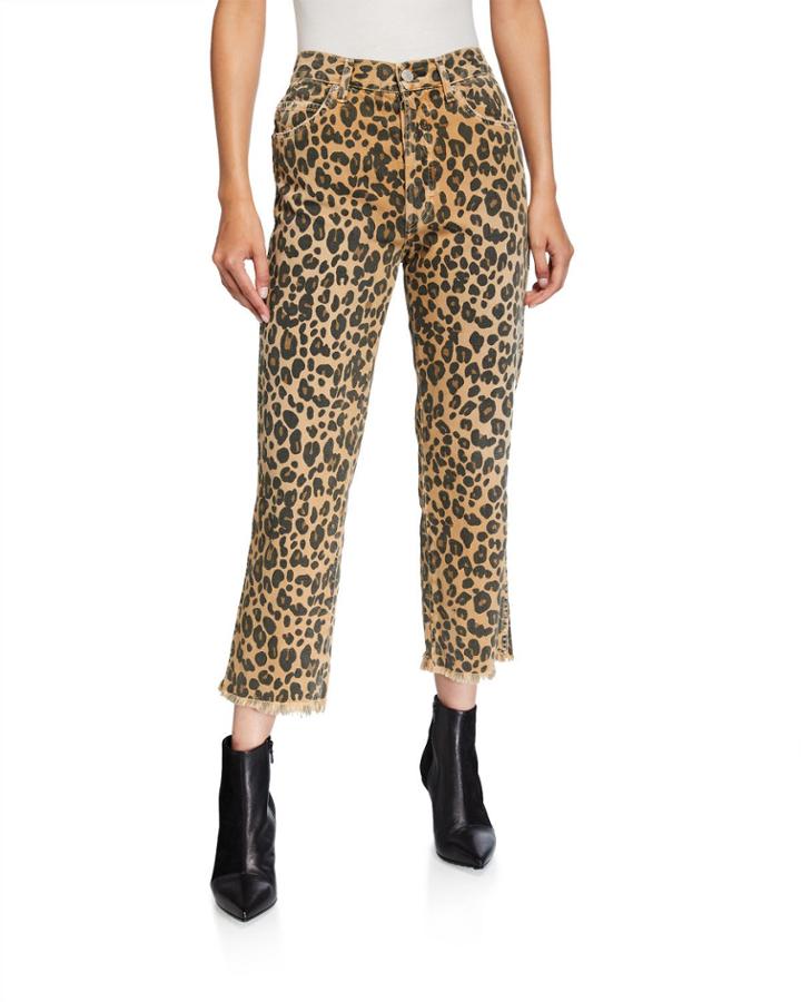 Loverboy Leopard-print Relaxed Cropped