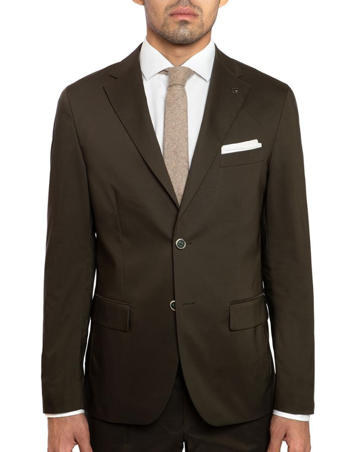 Men's Slim-fit Solid Sport Jacket, Olive