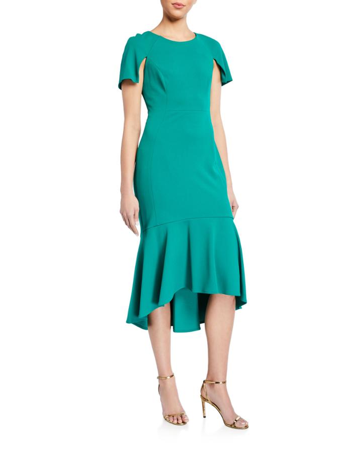Crepe High-low Flounce