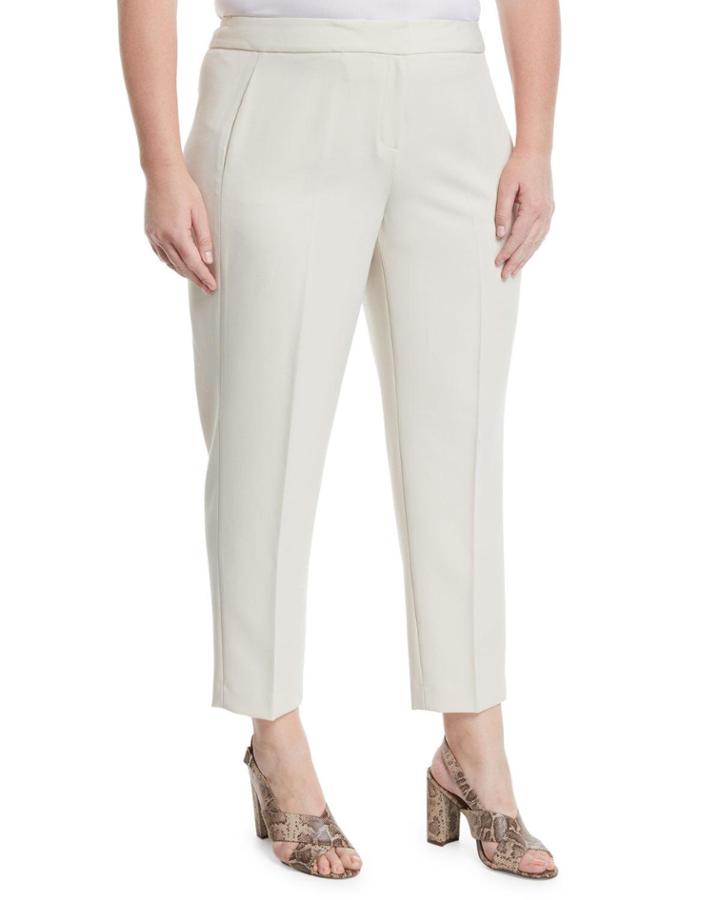 Stretch-crepe Cropped Trousers,