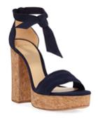 Celine Suede Chunky Cork Heeled