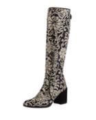 Suburb Embellished Knee Boot, Black