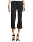 Mike Raw-hem Kick-flare Jeans, Blackstone