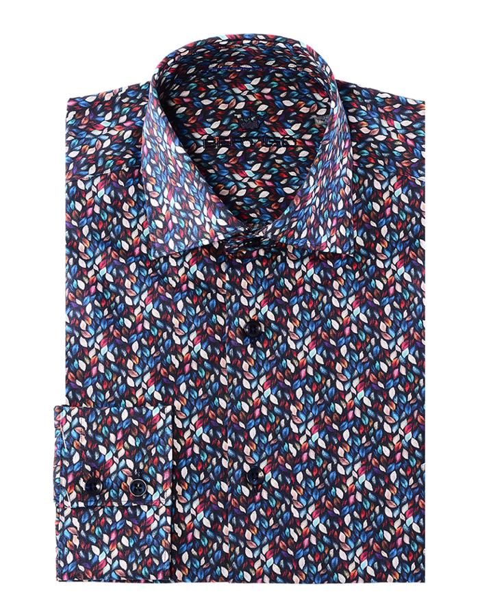 Men's Peter Multicolor Leaves Poplin
