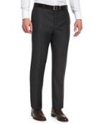 Parker Flat-front Super 130s Flannel Trousers