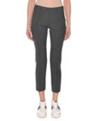 Flat-front Straight-leg Ankle Pants