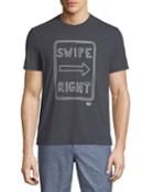 Men's Swipe-right Crewneck Short-sleeve Jersey Tee