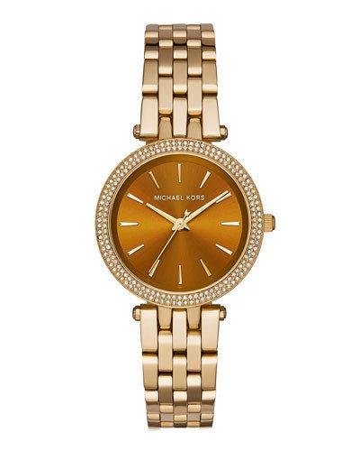 33mm Mini Darci Glitz Watch, Golden/brown