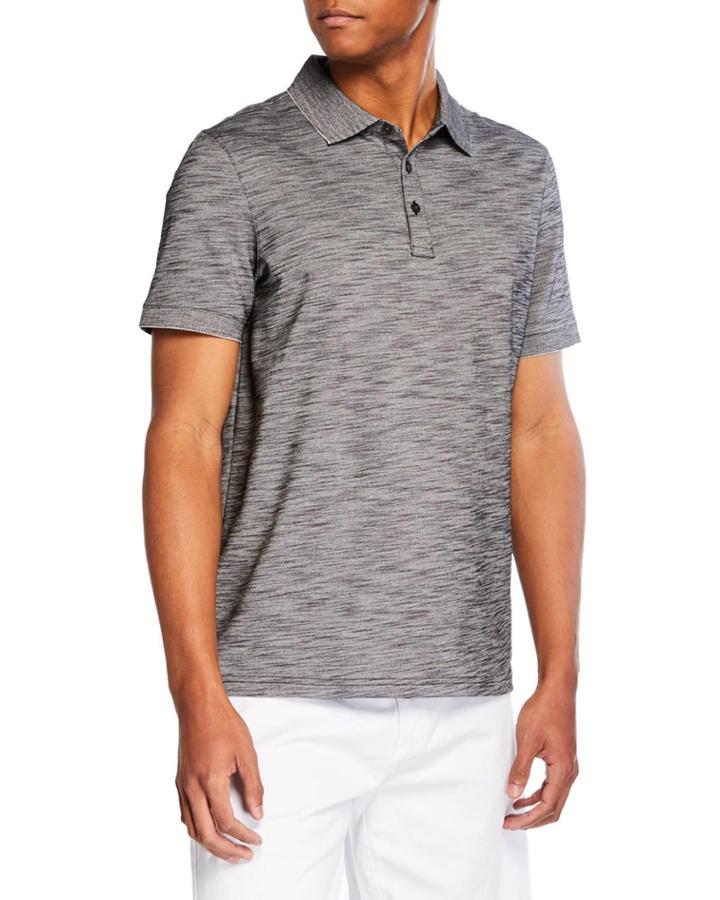 Men's Space-dye Slub Polo