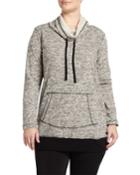 Marc New York By Andrew Marc Cowl-neck Tunic, Black/heather Gray, Women's, Size: