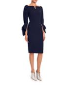 Rosslare Long-sleeve Button-waist Dress