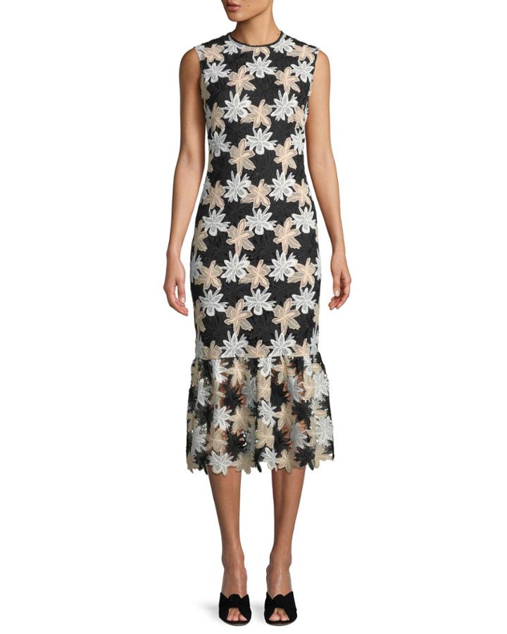 Joliet Sleeveless Bodycon Midi Dress In Jasmine