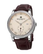 42mm Men's 80th Anniversary Limited Edition Watch, Bordeaux/silver