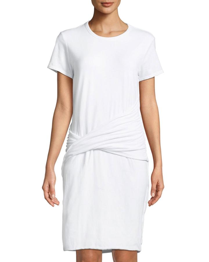 Twist-waist T-shirt Dress