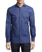 Geo-print D&eacute;grad&eacute; Sport Shirt, Blue/navy