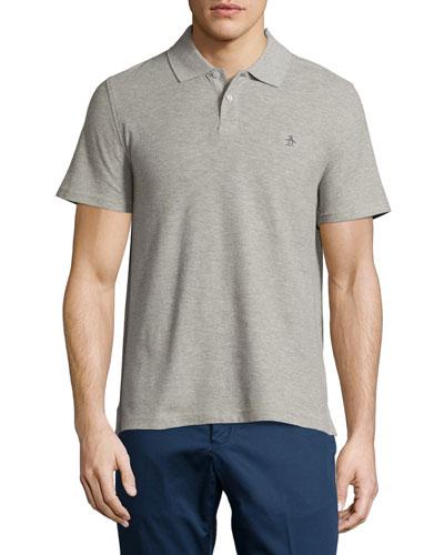 Short-sleeve Polo Shirt, Rain Heather