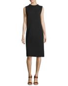 Sleeveless Funnel-neck Wool