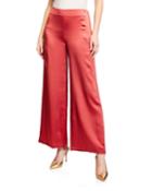 Wide-leg Hammered Silk