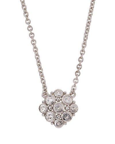La Petite Snowflake White Sapphire Pendant Necklace