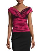 Cap-sleeve Tiered Stretch