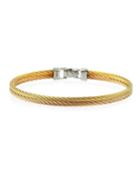 Stacked 2-row Cable Bangle, Yellow/rose