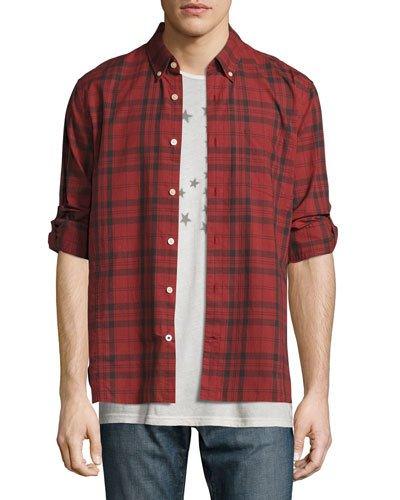 Plaid Slim-fit Sport