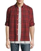 Plaid Slim-fit Sport
