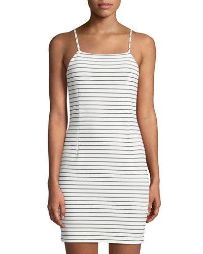 Striped Sleeveless Bodycon Dress