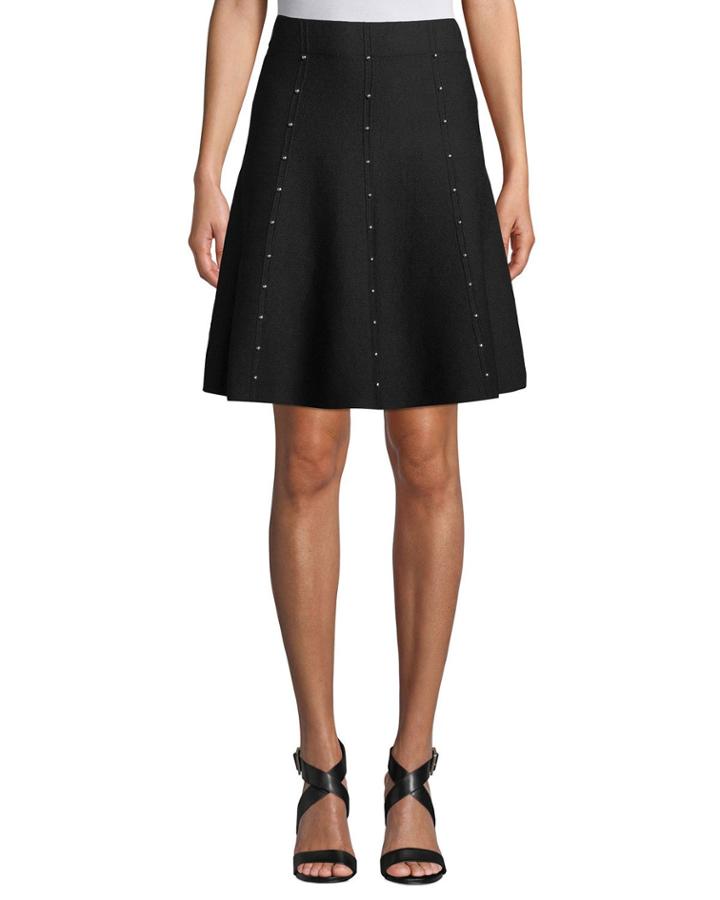 A-line Skirt With Bead Embellishments