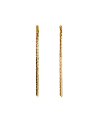 Linear Fringe Dangle Earrings, Gold