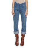High-rise Cuffed Jeans
