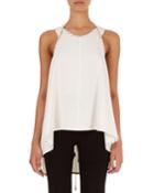 Wrap-detail Top With High-low Hem