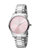 32mm Relaxed Crystal Bracelet Watch, Pink