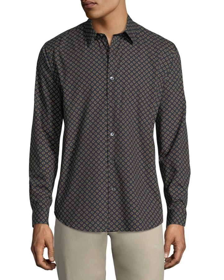 Ellipse-print Cotton