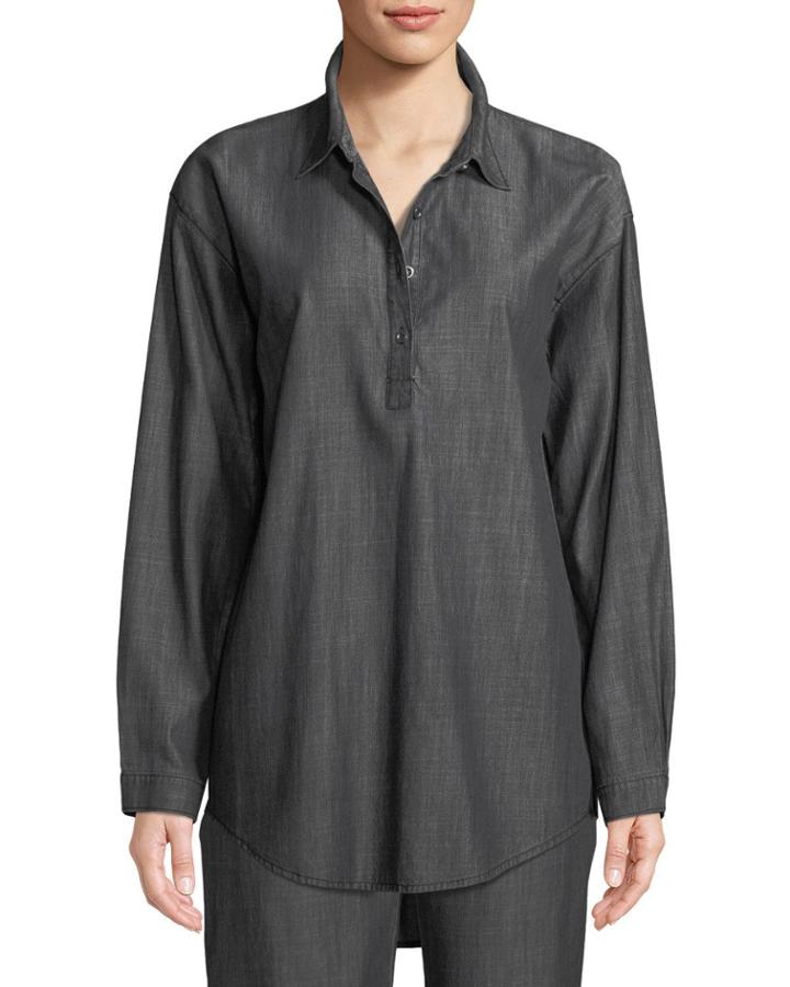 Denim Long-sleeve Tunic