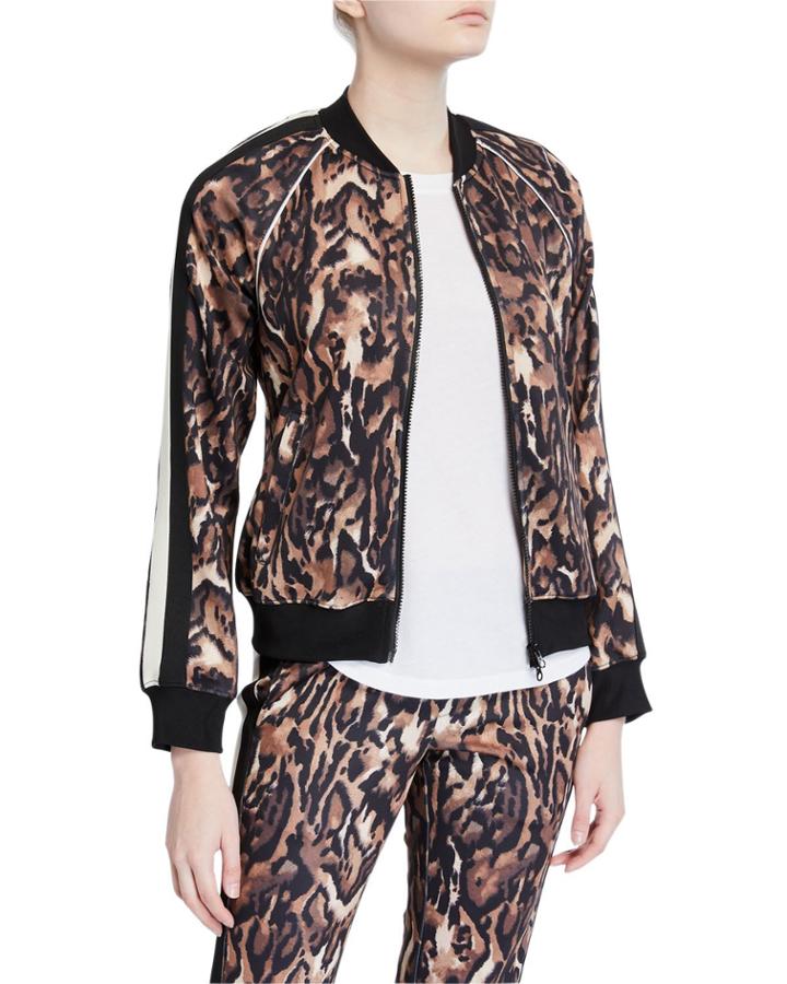 Ocelot-print Track Jacket