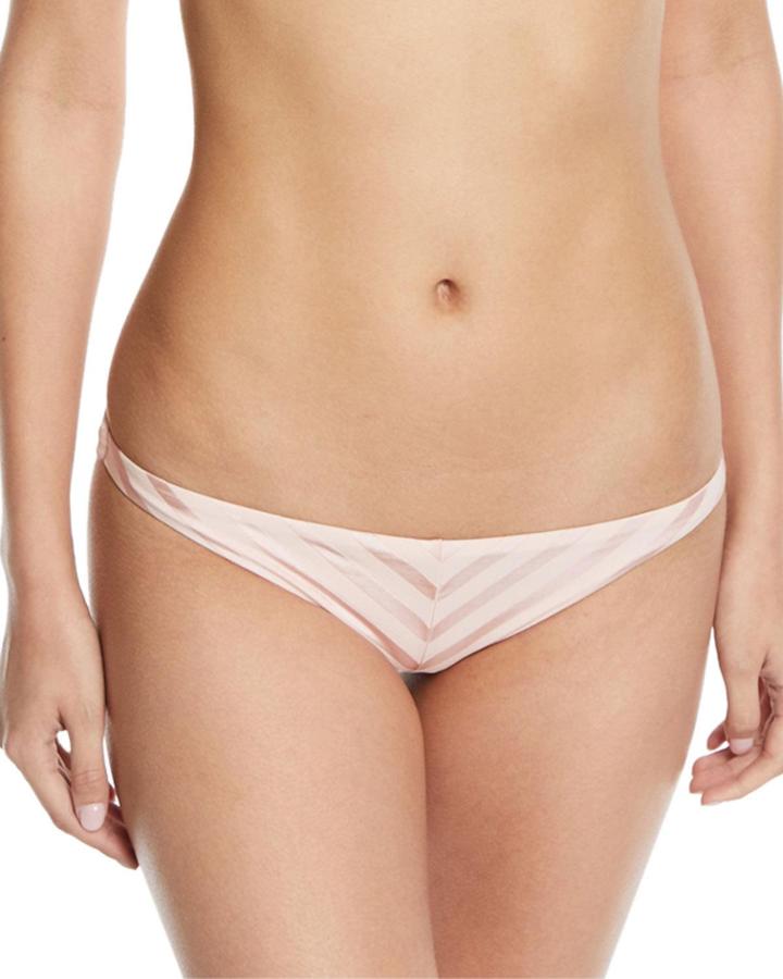 Tulum Tonal-striped Swim Bikini Bottoms
