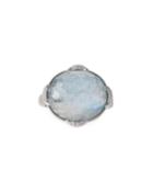 Lisse 18k White Gold Labradorite Oval & Diamond Ring