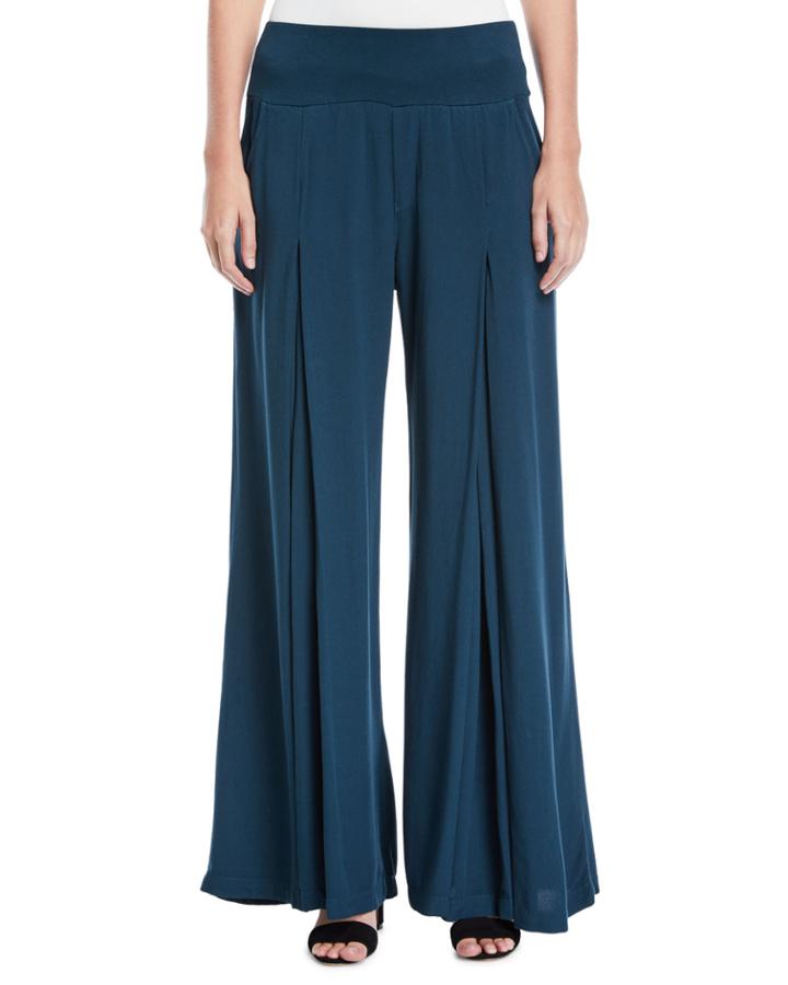 Talon Pleated Wide-leg Crepe Pants