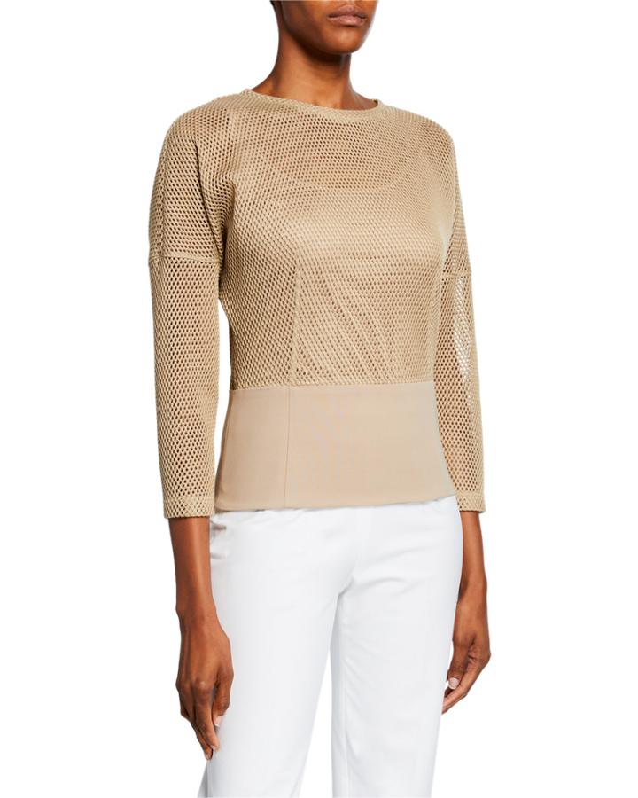 Mesh Drop-shoulder Top