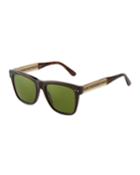 Square Acetate Sunglasses With Intrecciato Corewire
