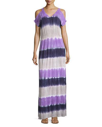 Cold-shoulder Tie-dye
